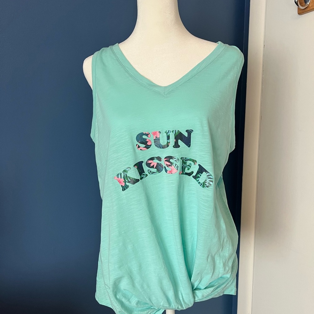 Fresh Produce sun kissed knotted tank NWT SIZE S
